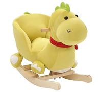 vidaXL Caballito Balancín Respaldo Niño Verde Mecedora Dragón Peluche Niños