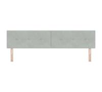 vidaXL Cabecera Acolchada Gris Claro de 200 cm en Terciopelo