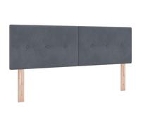 vidaXL cabecera Botones Acolchados Gris Oscuro 140 cm de Terciopelo