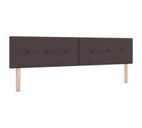 vidaXL Cabecero Bajo Estiloso Ajustable Altura Marrón Oscuro Madera para Camas Decoración Moderna del Dormitorio Conjunto de 2 Accesorios de Muebles Montados en la Pared Diseño Elegante