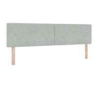 vidaXL Cabecera Botones de Cristal Tufted en Gris Claro de 180 cm de Terciopelo