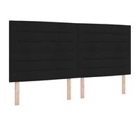 vidaXL Cabecera Chida de Madera Negra con Iluminación LED para Dormitorios Modernos - Ideal para Dormitorios Principales y de Huéspedes | Construcción Natural con Acabado Mate Elegante de 200 cm de La