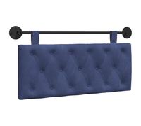 vidaXL Cabecera Colgante Azul Policía 110 x 55 x 7 cm Terciopelo, Dormitorio, Cabecero Moderno Montado en la Pared, Rectangular Tapizado en Terciopelo, con Botones, Madera de Calidad, Decoración Que