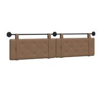 vidaXL Cabecera Colgante Capuchino 210 x 55 x 5 cm Cuero sintético, Cabecero Moderno para Dormitorio, cabecero montado en la Pared Rectangular, Respaldo tapizado, diseño Minimalista, ahorrador de ESP