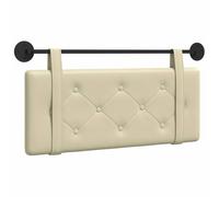 vidaXL Cabecera Colgante Crema 100 cm Cuero sintético, Cabecero Moderno para Dormitorio, cabecero montado en la Pared Rectangular, Respaldo tapizado, diseño Minimalista, ahorrador de Espacio Elegante
