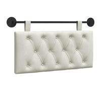 vidaXL Cabecera Colgante Crema 100 x 55 x 7 cm Terciopelo, Dormitorio, Cabecero Moderno Montado en la Pared, Rectangular Tapizado en Terciopelo, con Botones, Madera de Calidad, Decoración Que Ahorra