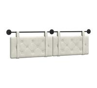 vidaXL Cabecera Colgante Crema 170 x 55 x 5 cm Terciopelo, Cabecero Moderno Rectangular con Montaje en Pared, tapizado con Correas, y diseño Acolchado con Botones para una decoración de Dormitorio re