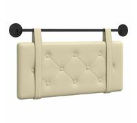 vidaXL Cabecera Colgante Crema 80 cm Cuero sintético, Cabecero Moderno para Dormitorio, cabecero montado en la Pared Rectangular, Respaldo tapizado, diseño Minimalista, ahorrador de Espacio Elegante