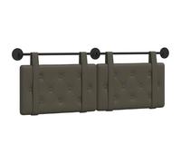 vidaXL Cabecera Colgante Gris 150 x 55 x 5 cm Cuero sintético, Cabecero Moderno para Dormitorio, cabecero montado en la Pared Rectangular, Respaldo tapizado, diseño Minimalista, ahorrador de Espacio