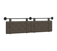 vidaXL Cabecera Colgante Gris 170 x 55 x 5 cm Cuero sintético, Cabecero Moderno para Dormitorio, cabecero montado en la Pared Rectangular, Respaldo tapizado, diseño Minimalista, ahorrador de Espacio