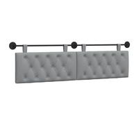 vidaXL Cabecera Colgante Gris Claro 190 x 55 x 7 cm Tela, Cabecero Rectangular de Tela para Dormitorio, diseño Moderno Colgante, Respaldo Acogedor y Suave, eficiente en Espacio