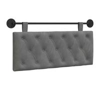 vidaXL Cabecera Colgante Gris Oscuro 110 x 55 x 7 cm Terciopelo, Dormitorio, Cabecero Moderno Montado en la Pared, Rectangular Tapizado en Terciopelo, con Botones, Madera de Calidad, Decoración Que A