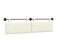 vidaXL Cabecera Colgante Liso Crema 210 x 55 x 5 cm Tela de Pana, Cabecero de Cama Colgante Rectangular Moderno, cabecero tapizado Suave Que Ahorra Espacio, diseño Minimalista