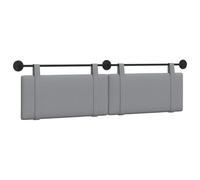 vidaXL Cabecera Colgante Liso Gris Claro 190 x 55 x 5 cm Tela, Decoración de Dormitorio, cabecero Moderno, Fondo de Cama montado, Punto Focal Lujoso, Comodidad Atemporal