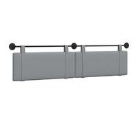 vidaXL Cabecera Colgante Liso Gris Claro 210 x 55 x 5 cm Tela, Decoración de Dormitorio, cabecero Moderno, Fondo de Cama montado, Punto Focal Lujoso, Comodidad Atemporal