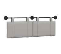 vidaXL Cabecera Colgante Liso Gris Nube 130 x 55 x 5 cm Tela, Decoración de Dormitorio, cabecero Moderno, Fondo de Cama montado, Punto Focal Lujoso, Comodidad Atemporal