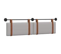 vidaXL Cabecera Colgante Liso Gris Nube 170 x 55 x 5 cm PU Antiguo, Cabecero Minimalista para Dormitorio, diseño Rectangular, Comodidad tapizada, Accesorio eficiente Que Ahorra Espacio