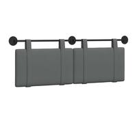 vidaXL Cabecera Colgante Liso Gris Oscuro 130 x 55 x 5 cm Tela, Decoración de Dormitorio, cabecero Moderno, Fondo de Cama montado, Punto Focal Lujoso, Comodidad Atemporal