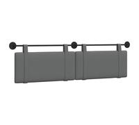 vidaXL Cabecera Colgante Liso Gris Oscuro 170 x 55 x 5 cm Tela, Decoración de Dormitorio, cabecero Moderno, Fondo de Cama montado, Punto Focal Lujoso, Comodidad Atemporal