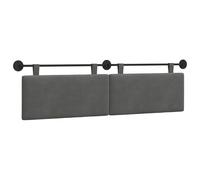 vidaXL Cabecera Colgante Liso Gris Oscuro 190 x 55 x 5 cm Tela de Pana, Cabecero de Cama Colgante Rectangular Moderno, cabecero tapizado Suave Que Ahorra Espacio, diseño Minimalista