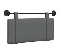 vidaXL Cabecera Colgante Liso Gris Oscuro 90 x 55 x 5 cm Tela, Decoración de Dormitorio, cabecero Moderno, Fondo de Cama montado, Punto Focal Lujoso, Comodidad Atemporal