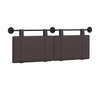 vidaXL Cabecera Colgante Liso Marrón Oscuro 130 x 55 x 5 cm Tela, Decoración de Dormitorio, cabecero Moderno, Fondo de Cama montado, Punto Focal Lujoso, Comodidad Atemporal