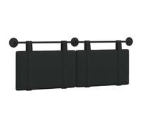 vidaXL Cabecera Colgante Liso Negro 150 x 55 x 5 cm Tela, Decoración de Dormitorio, cabecero Moderno, Fondo de Cama montado, Punto Focal Lujoso, Comodidad Atemporal