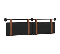 vidaXL Cabecera Colgante Liso Negro 190 x 55 x 5 cm PU Antiguo