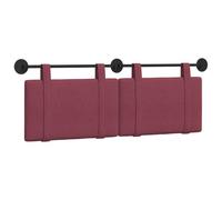 vidaXL Cabecera Colgante Liso Rojo Vino 150 x 55 x 5 cm Tela, Decoración de Dormitorio, cabecero Moderno, Fondo de Cama montado, Punto Focal Lujoso, Comodidad Atemporal