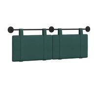 vidaXL Cabecera Colgante Liso Verde Oscuro 130 x 55 x 5 cm Tela, Decoración de Dormitorio, cabecero Moderno, Fondo de Cama montado, Punto Focal Lujoso, Comodidad Atemporal