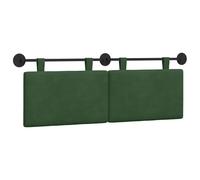 vidaXL Cabecera Colgante Liso Verde Selva 150 x 55 x 5 cm Tela de Pana, Cabecero de Cama Colgante Rectangular Moderno, cabecero tapizado Suave Que Ahorra Espacio, diseño Minimalista
