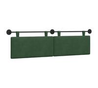 vidaXL Cabecera Colgante Liso Verde Selva 190 x 55 x 5 cm Tela de Pana, Cabecero de Cama Colgante Rectangular Moderno, cabecero tapizado Suave Que Ahorra Espacio, diseño Minimalista