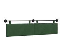 vidaXL Cabecera Colgante Liso Verde Selva 210 x 55 x 5 cm Tela de Pana, Cabecero de Cama Colgante Rectangular Moderno, cabecero tapizado Suave Que Ahorra Espacio, diseño Minimalista