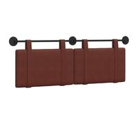 vidaXL Cabecera Colgante Marrón Brillante 130 x 55 x 5 cm PU Antiguo, Cabecero Moderno montado en la Pared, Acento Estiloso para el Dormitorio, Soporte cómodo para la Cama, Mueble Decorativo, Element