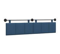 vidaXL Cabecera Colgante Montaje en la Pared Azul 210 x 55 x 5 cm Tela, Decoración de Dormitorio, cabecero Colgante Moderno, Panel tapizado Que Ahorra Espacio, diseño Minimalista Ajustable