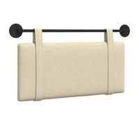 vidaXL Cabecera Colgante Montaje en la Pared Crema 90 x 55 x 5 cm Tela, Decoración de Dormitorio, cabecero Moderno, Fondo de Cama montado, Punto Focal Lujoso, Comodidad Atemporal