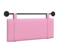 vidaXL Cabecera Colgante Montaje en la Pared Rosa 110 x 55 x 5 cm Tela, Decoración de Dormitorio, cabecero Moderno, Fondo de Cama montado, Punto Focal Lujoso, Comodidad Atemporal