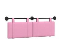vidaXL Cabecera Colgante Montaje en la Pared Rosa 130 x 55 x 5 cm Tela, Decoración de Dormitorio, cabecero Moderno, Fondo de Cama montado, Punto Focal Lujoso, Comodidad Atemporal