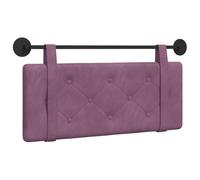 vidaXL Cabecera Colgante Morado 110 x 55 x 5 cm Terciopelo, Cabecero Moderno Rectangular con Montaje en Pared, tapizado con Correas, y diseño Acolchado con Botones para una decoración de Dormitorio r
