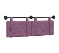 vidaXL Cabecera Colgante Morado 130 x 55 x 5 cm Terciopelo, Cabecero Moderno Rectangular con Montaje en Pared, tapizado con Correas, y diseño Acolchado con Botones para una decoración de Dormitorio r