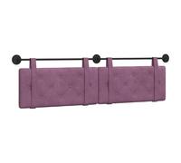 vidaXL Cabecera Colgante Morado 190 x 55 x 5 cm Terciopelo, Cabecero Moderno Rectangular con Montaje en Pared, tapizado con Correas, y diseño Acolchado con Botones para una decoración de Dormitorio r
