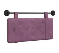 vidaXL Cabecera Colgante Morado 90 x 55 x 5 cm Terciopelo, Cabecero Moderno Rectangular con Montaje en Pared, tapizado con Correas, y diseño Acolchado con Botones para una decoración de Dormitorio re