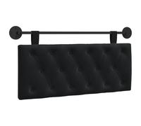 vidaXL Cabecera Colgante Negro 110 x 55 x 7 cm Terciopelo, Dormitorio, Cabecero Moderno Montado en la Pared, Rectangular Tapizado en Terciopelo, con Botones, Madera de Calidad, Decoración Que Ahorra