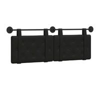 vidaXL Cabecera Colgante Negro 130 x 55 x 5 cm Cuero sintético, Cabecero Moderno para Dormitorio, cabecero montado en la Pared Rectangular, Respaldo tapizado, diseño Minimalista, ahorrador de Espacio