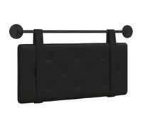 vidaXL Cabecera Colgante Negro 80 cm Cuero sintético, Cabecero Moderno para Dormitorio, cabecero montado en la Pared Rectangular, Respaldo tapizado, diseño Minimalista, ahorrador de Espacio Elegante