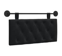 vidaXL Cabecera Colgante Negro 90 x 55 x 7 cm Terciopelo, Dormitorio, Cabecero Moderno Montado en la Pared, Rectangular Tapizado en Terciopelo, con Botones, Madera de Calidad, Decoración Que Ahorra E