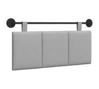 vidaXL Cabecera Colgante Rayado Gris Nube 110 x 55 x 5 cm Tela, Decoración de Dormitorio, cabecero Colgante Moderno, Panel tapizado Que Ahorra Espacio, diseño Minimalista Ajustable