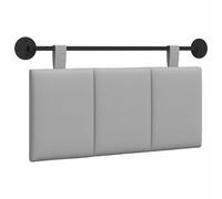 vidaXL Cabecera Colgante Rayado Gris Nube 90 x 55 x 5 cm Tela, Decoración de Dormitorio, cabecero Colgante Moderno, Panel tapizado Que Ahorra Espacio, diseño Minimalista Ajustable