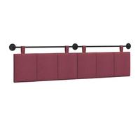 vidaXL Cabecera Colgante Rayado Rojo Vino 210 x 55 x 5 cm Tela, Decoración de Dormitorio, cabecero Colgante Moderno, Panel tapizado Que Ahorra Espacio, diseño Minimalista Ajustable