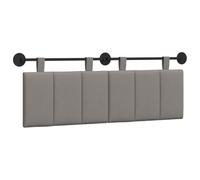 vidaXL Cabecera Colgante Rayado Taupé 150 x 55 x 5 cm Tela, Decoración de Dormitorio, cabecero Colgante Moderno, Panel tapizado Que Ahorra Espacio, diseño Minimalista Ajustable